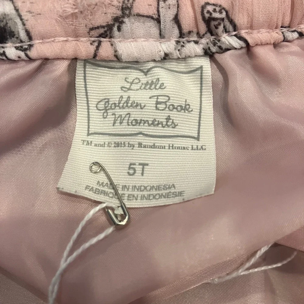 Little Golden Book Moments Shy Little Kitten Pink Ruffle Skirt 5T Bow Balletcore